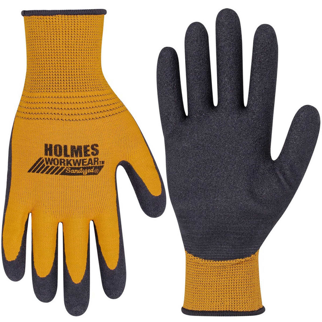 Holmes Latex Foam Coated Gloves, 10 Pack