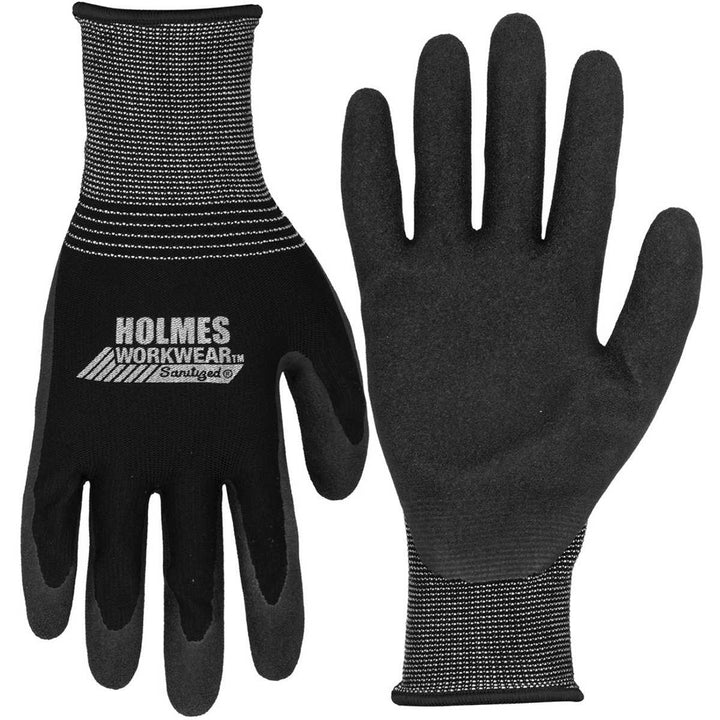 Holmes Latex Foam Coated Gloves, 10 Pack