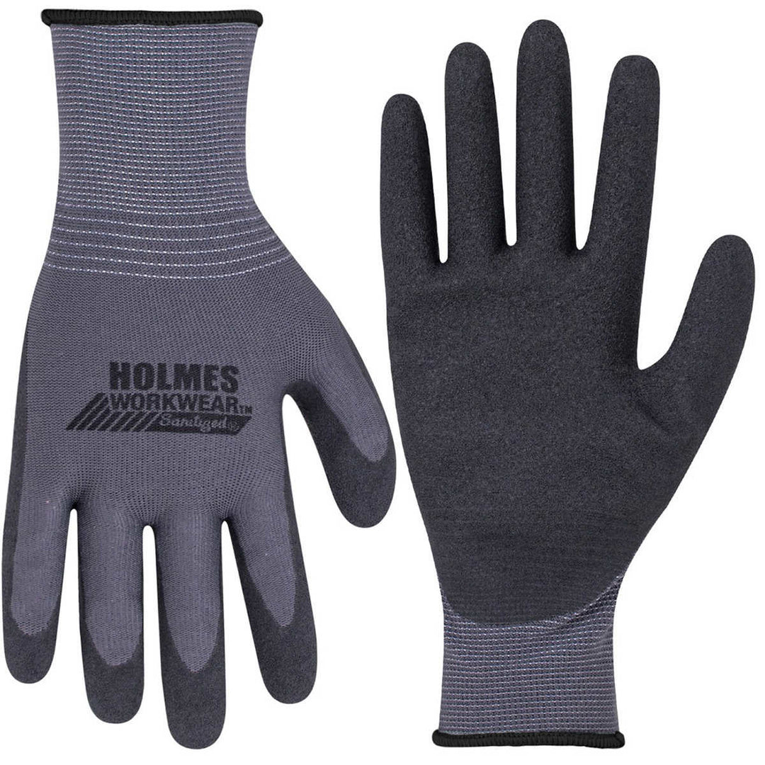 Holmes Latex Foam Coated Gloves, 10 Pack