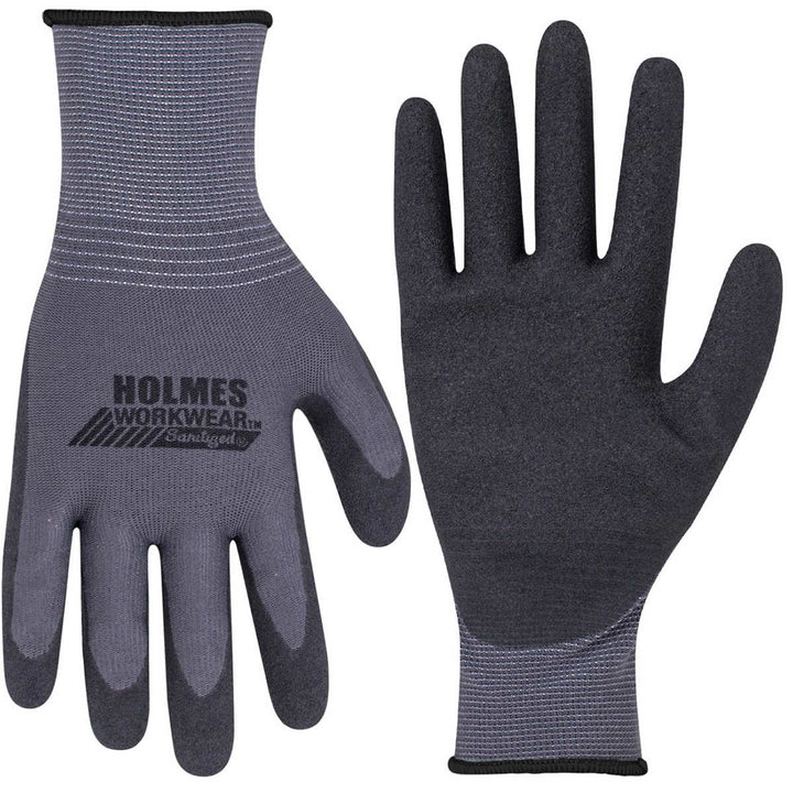 Holmes Latex Foam Coated Gloves, 10 Pack