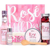 BFFLOVE - Ensemble de bain avec huile essentielle de rose, sel de bain, savon