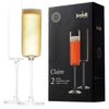 JoyJolt - Claire Collection Crystal Champagne Flutes, pack of 2