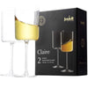 JoyJolt - Verres à vin blanc collection Claire, paquet de 2