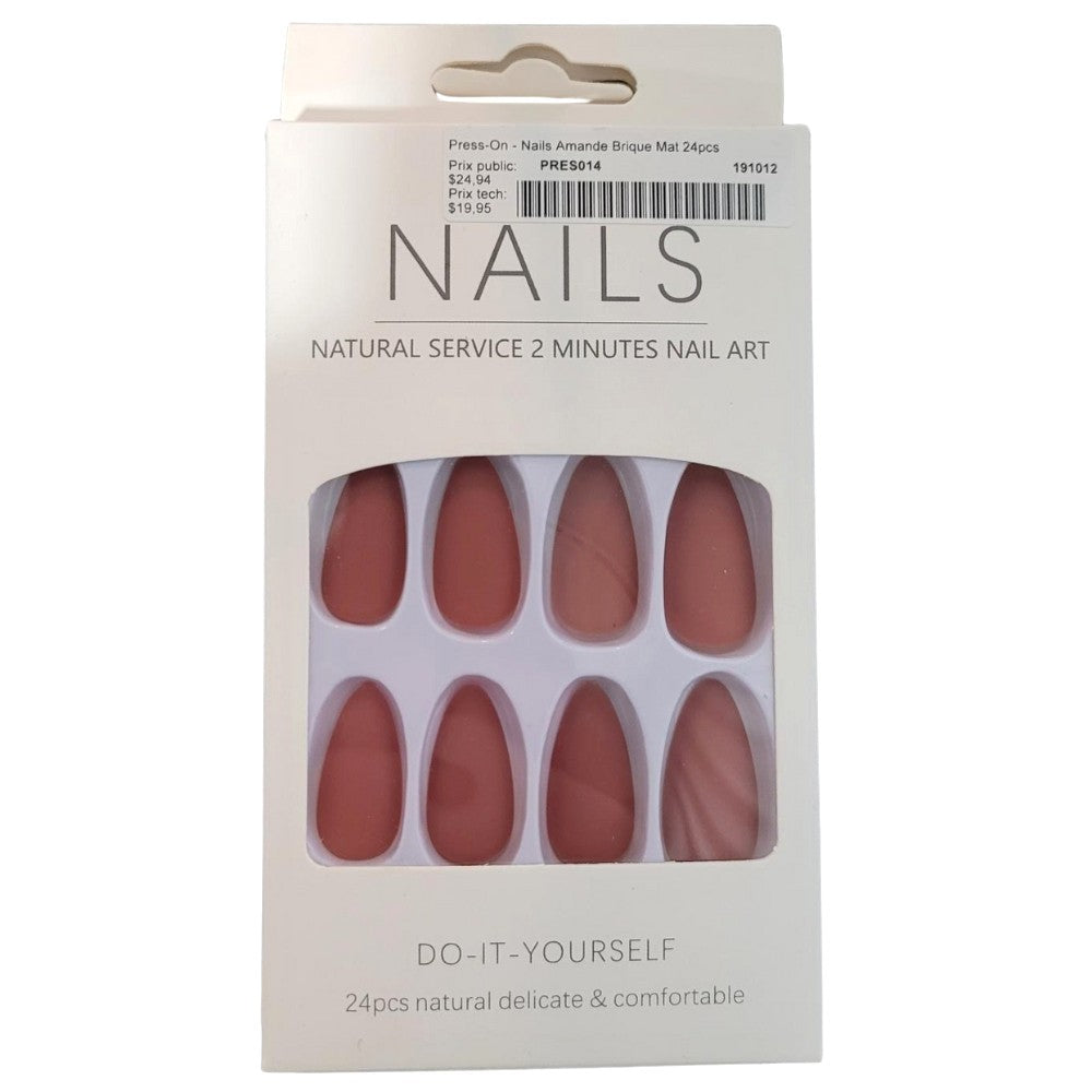 Press-On - Assortiment de faux ongle, 24 pièces