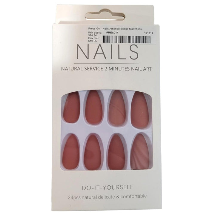 Press-On - Assortiment de faux ongle, 24 pièces