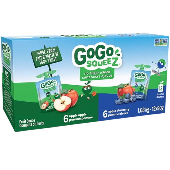GoGo squeeZ - Assotiemnts de compotes, 12 sachets de 90 g