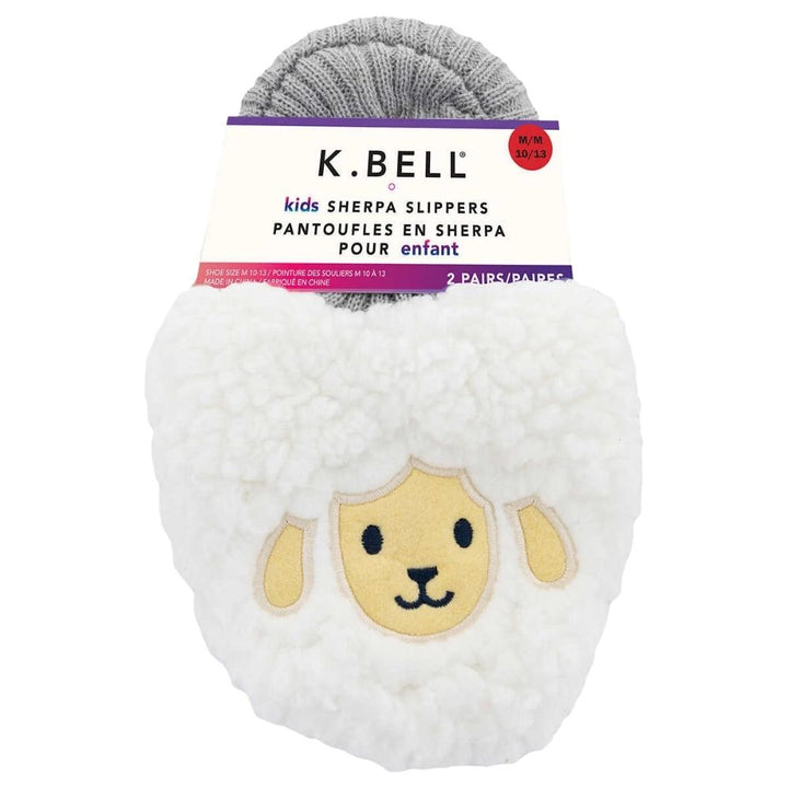 K.Bell - Pantoufles en sherpa, paquet de 2