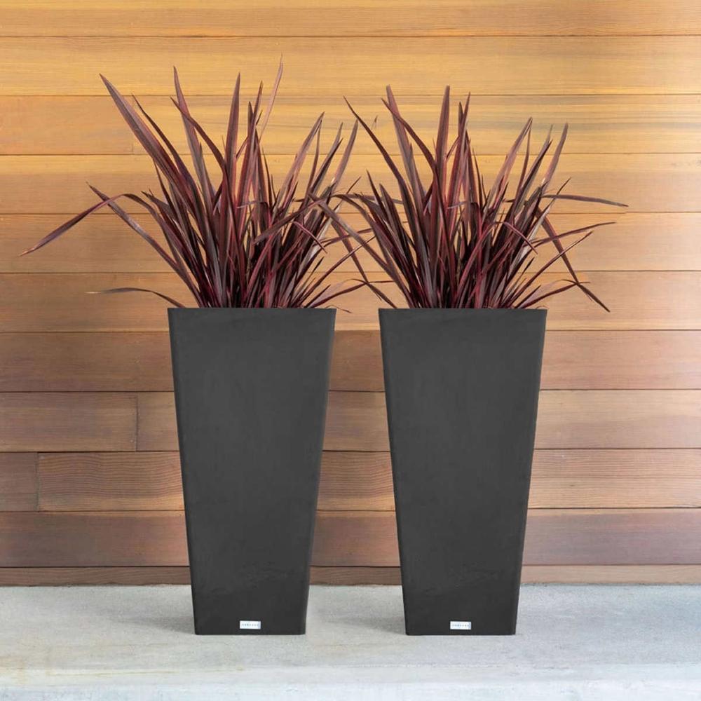 Veradek - Ensemble de 2 jardinières fuselées V-Resin