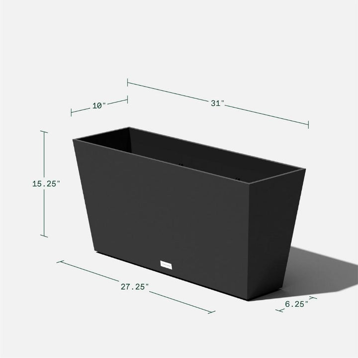 Veradek - Ensemble de 2 jardinières V-resin noires de 79 cm (31 po)