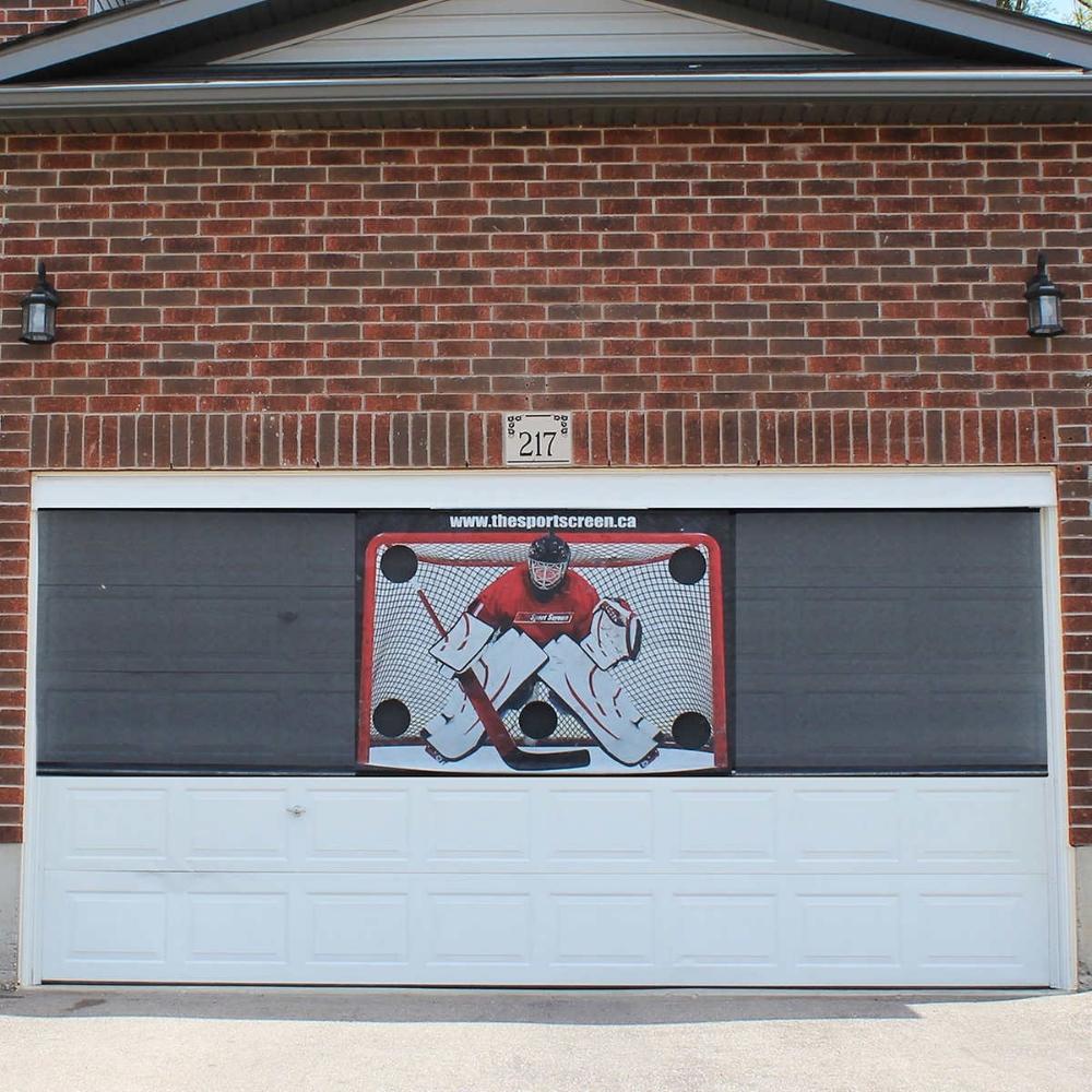 The SportScreen - Écran manuel avec cible de hockey détachable