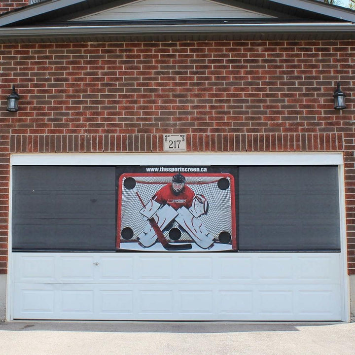 The SportScreen - Écran manuel avec cible de hockey détachable