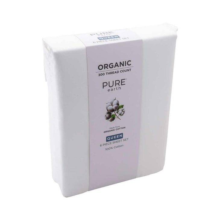 Pure Earth - Ensemble de draps 6 pièces en coton biologique