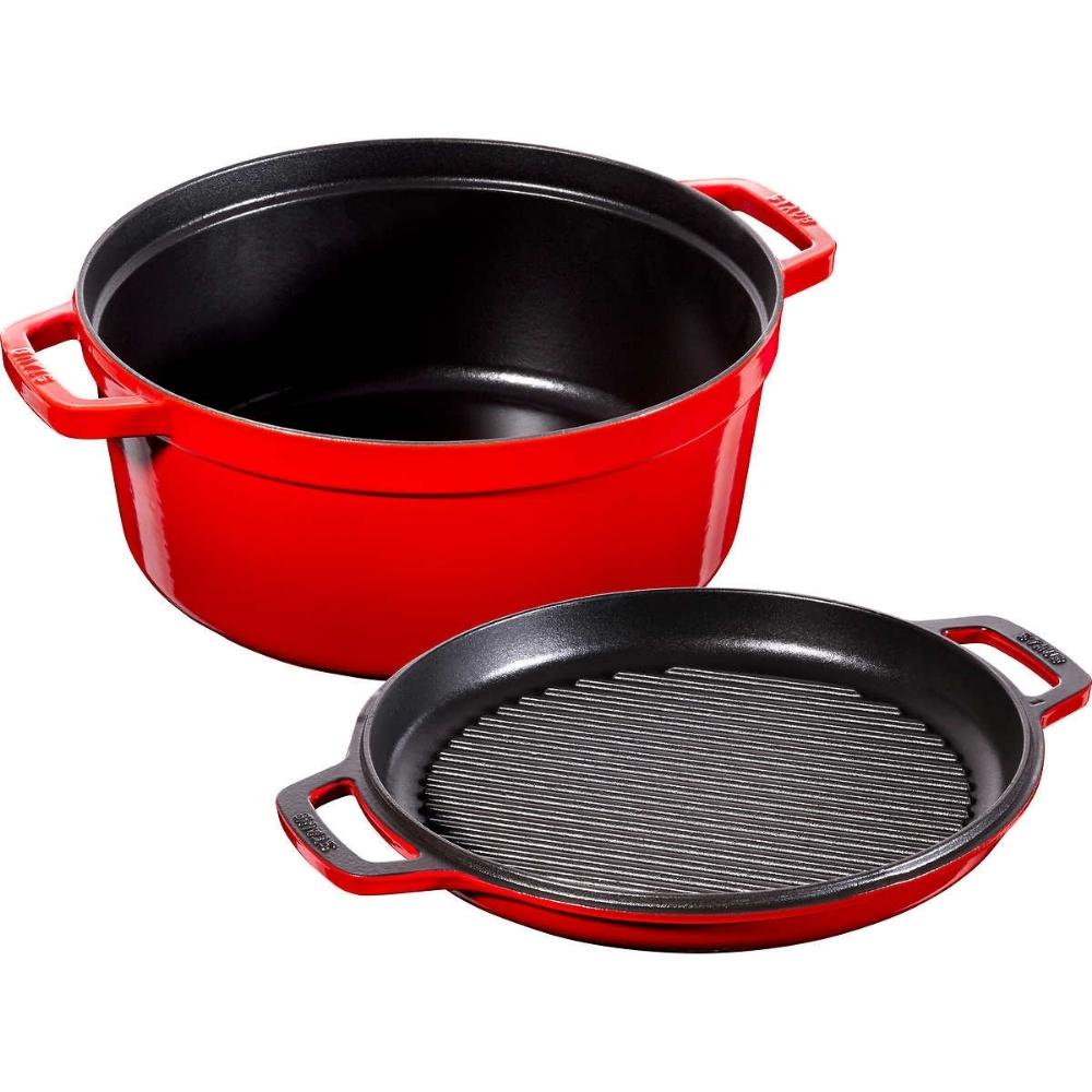 Staub – Casserole et poêle à griller de 6,7 L (7 qt)