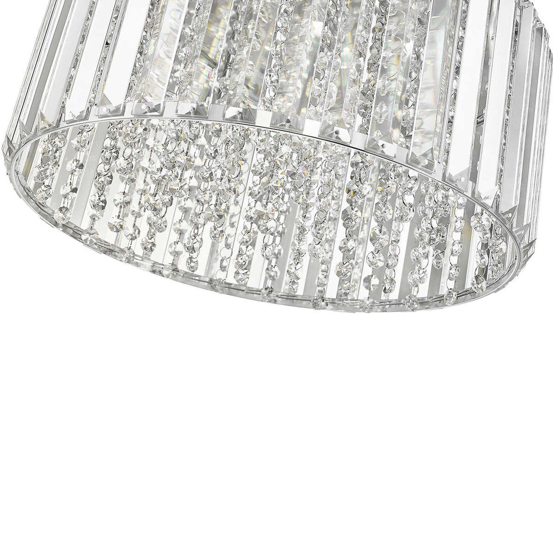 OVE - Lustre intégré à DEL en chrome avec accents de cristal, Patience
