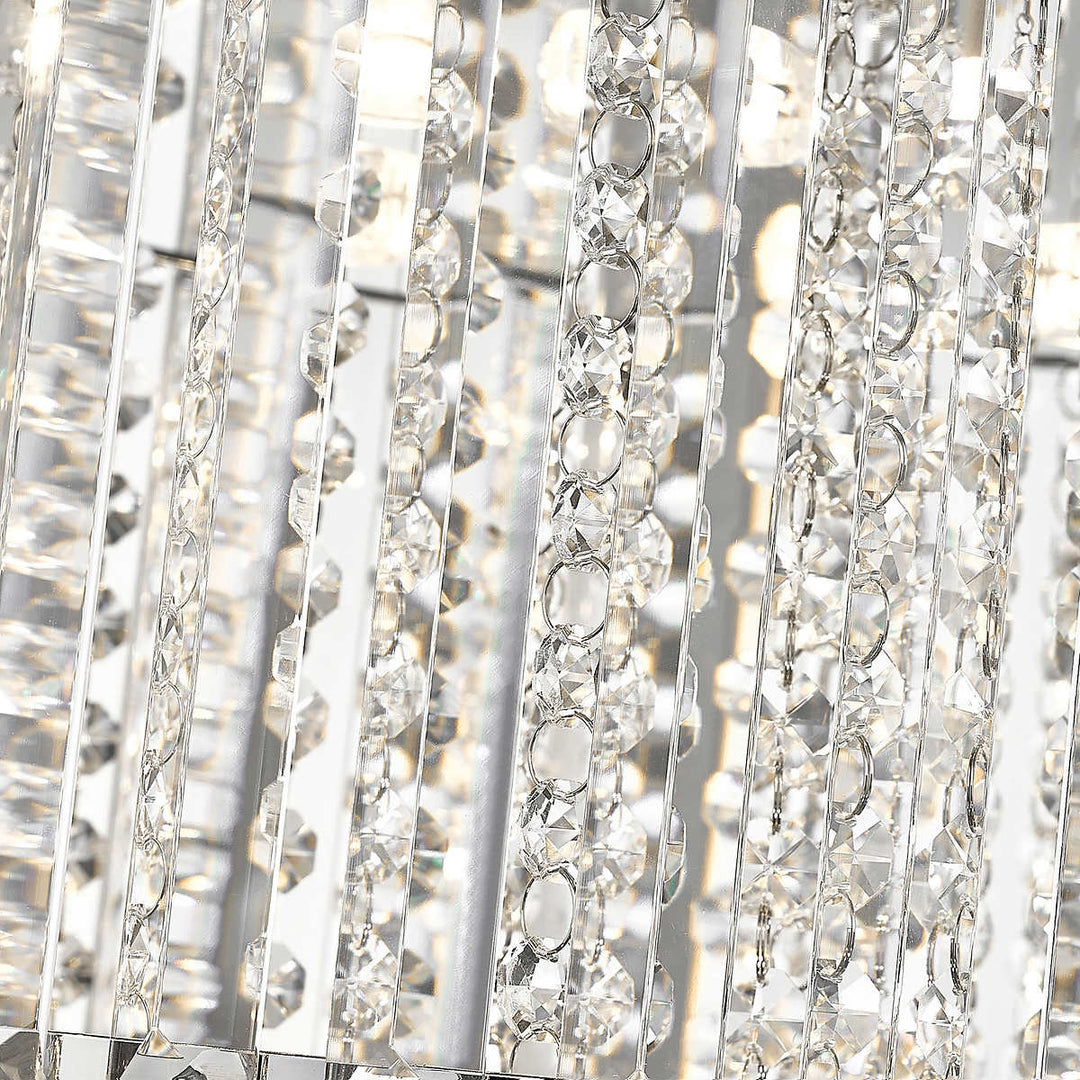 OVE - Lustre intégré à DEL en chrome avec accents de cristal, Patience