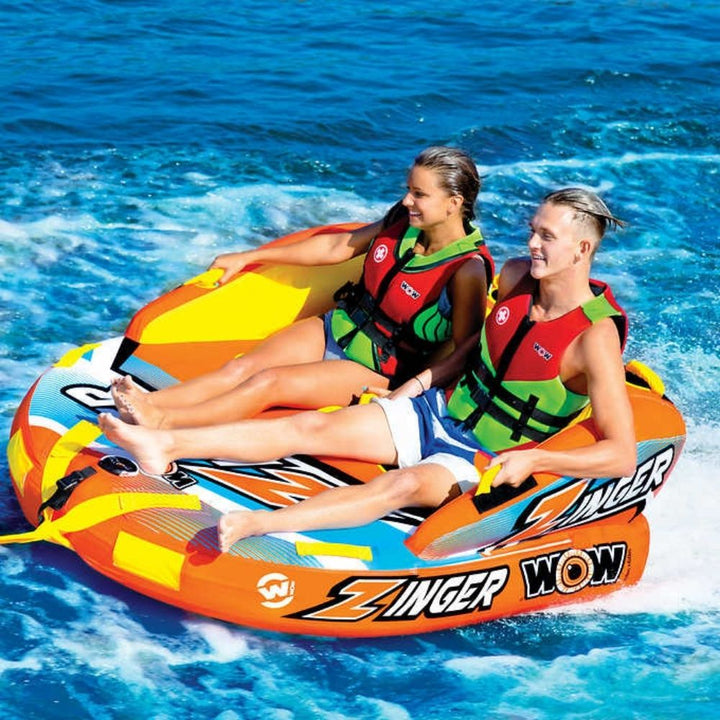 WOW - Bouée gonflable et tractable Zinger pour 1 ou 2 personnes