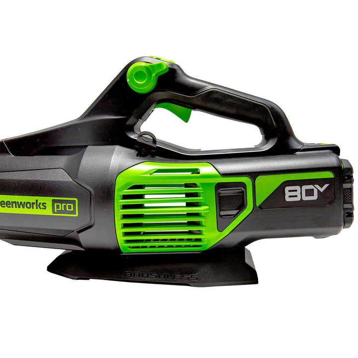 Greenworks Pro - Souffleur axial 80 V, batterie 2,0 AH et chargeur rapide inclus