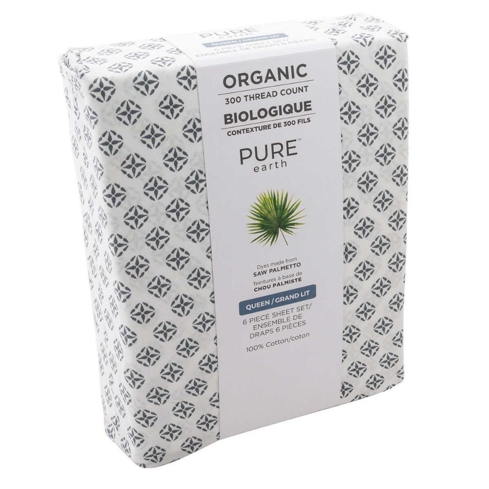 Pure Earth - Ensemble de draps 6 pièces en coton biologique