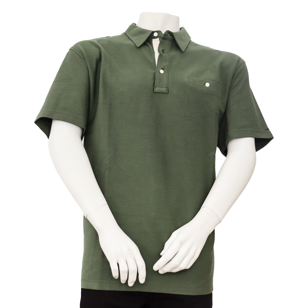 Jachs - Polo à manche courte en coton flammé