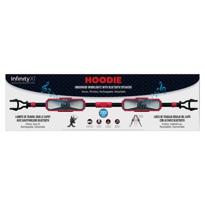 Hoodie Under Hood Worklights with Bluetooth Speakers