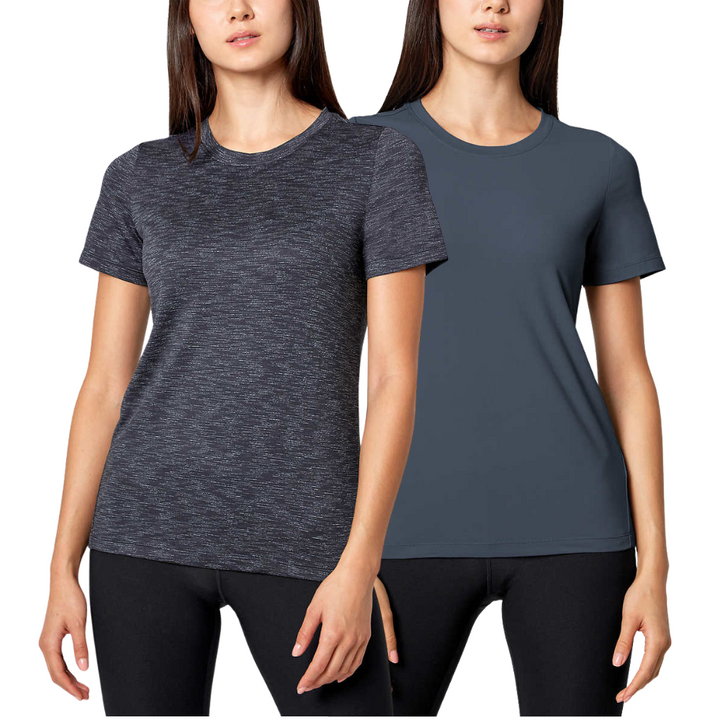 Mondetta – Chandail à manches courtes, paquet de 2