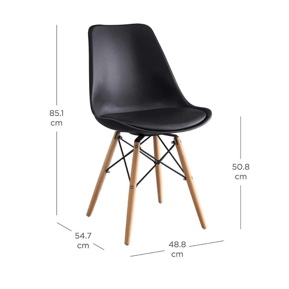 Bayside Furnishings - Ensemble de 2 chaises d'appoint capitonnées en cuir Eiffel