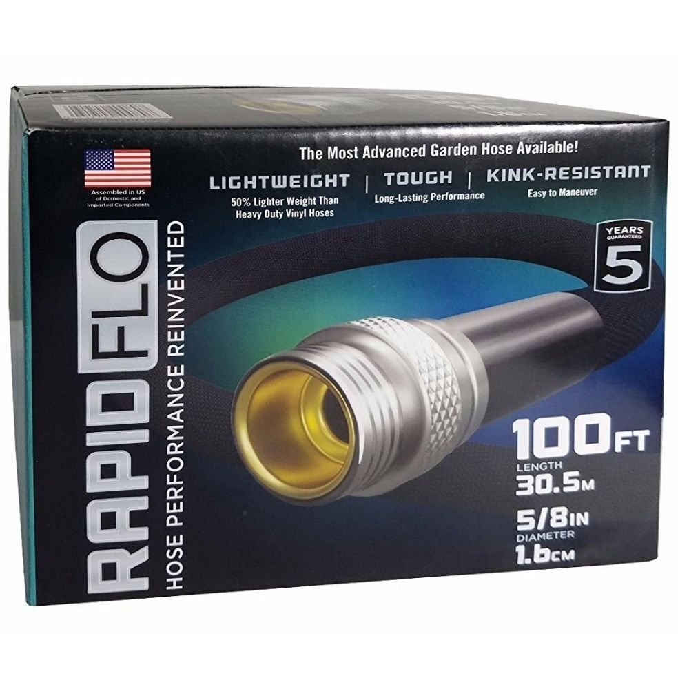 Rapid Flo - Boyau d'arrosage léger et résistant aux plis 1,5 cm 30,5 m