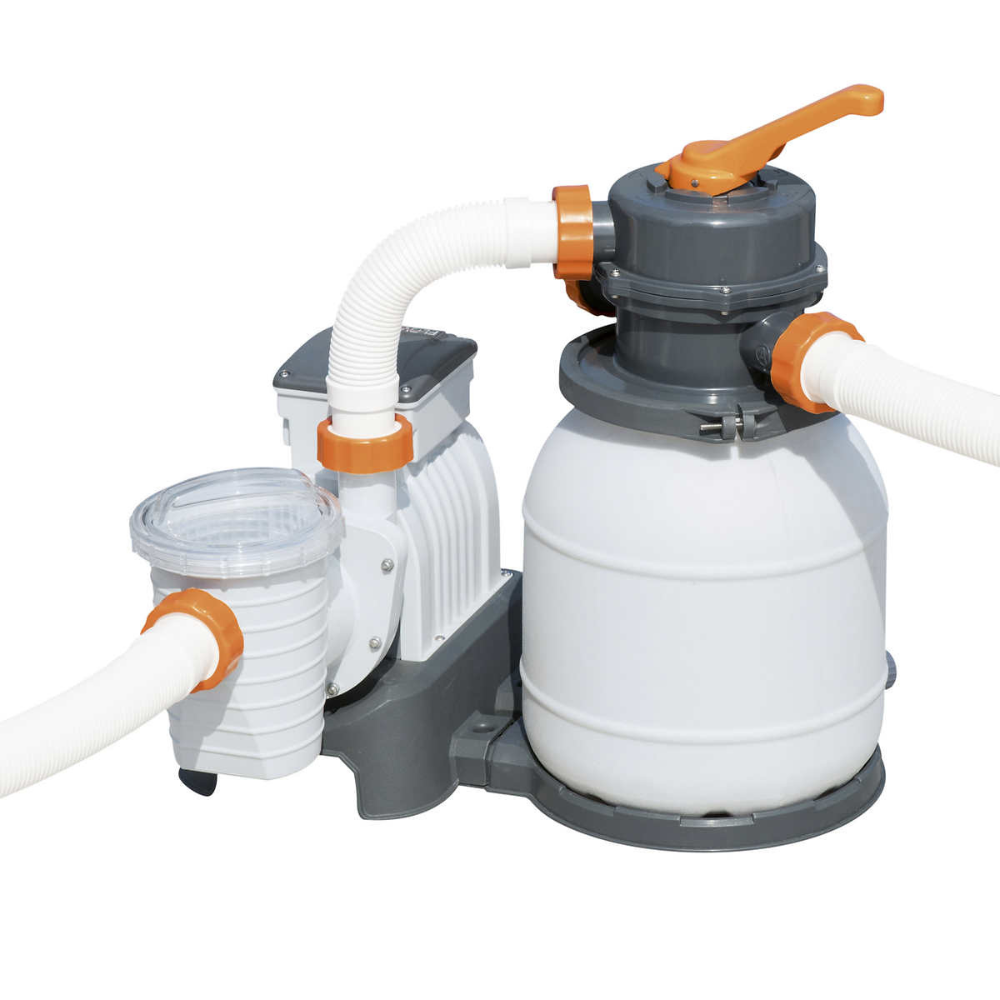 Bestway - Piscine hors terre Power Steel ovale + chauffe-eau solaire 22'