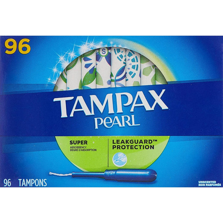 Tampax Pearl - Lot de 96 tampons super absorbants non parfumés